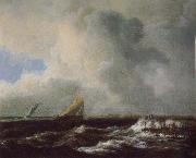 Jacob van Ruisdael Vessels in a Choppy sea Germany oil painting artist